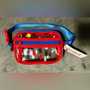 Cat & Jack Red and Blue Kids Clear Crossbody Bag
